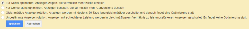 >Alte Anzeigenrotation Vier M&ouml;glichkeiten
