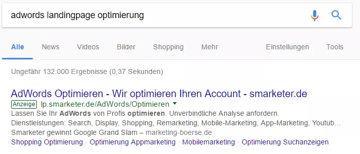 >Neues AdWords Anzeigen Label